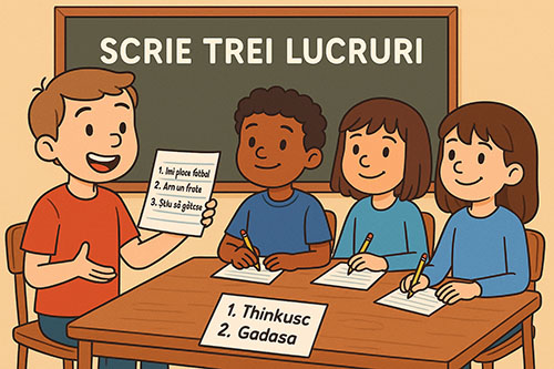 Scrie trei lucruri Scrie trei lucruri